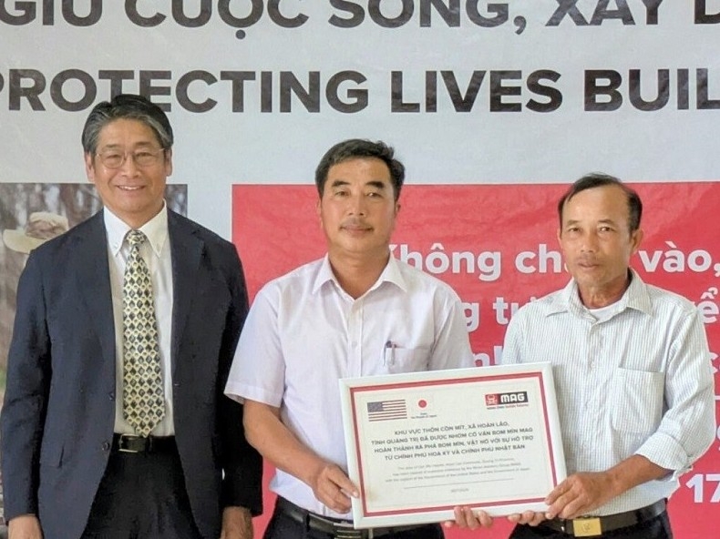 Nhật Bản bàn giao khu đất đã rà phá sạch bom mìn tại Quảng Trị