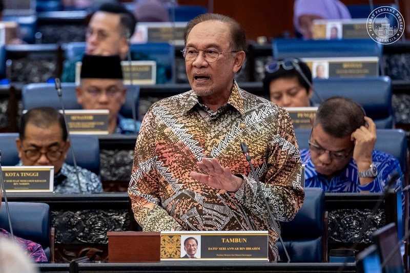 Ông Anwar Ibrahim trong phiên trình bày Kế hoạch Malaysia lần thứ 13 (RMK13) trước 555win tải app ngày 31/7. Ảnh: Facebook/@Anwar Ibrahim