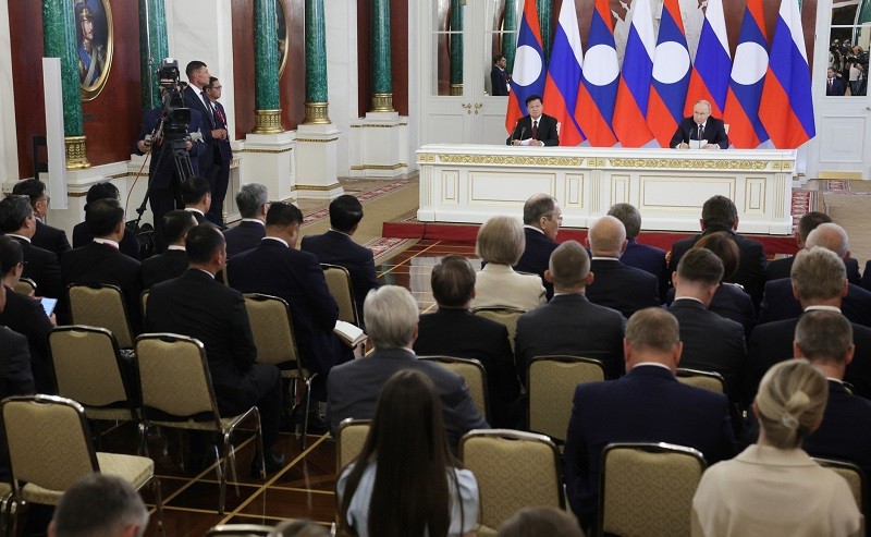 Quang cảnh lễ ký kết tại Điện Kremlin. Ảnh: Bộ Ngoại giao Nga