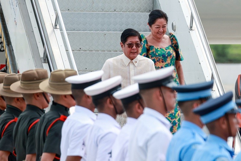 Tổng thống Philippines Ferdinand Marcos Jr và phu nhân tại New Delhi. Ảnh: Văn phòng Tổng thống Philippines
