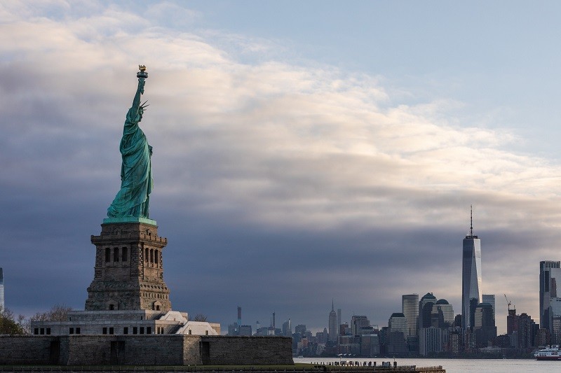 Tượng Nữ thần Tự do tại thành phố New York (Mỹ). Ảnh: X/@StatueEllisFdn