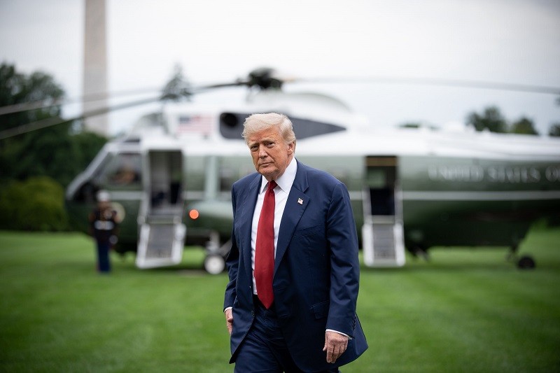 Tổng thống Mỹ Donald Trump ngày 11/8. Ảnh: Nhà Trắng