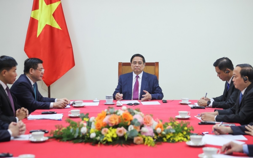 Thủ tướng Phạm Minh Chính điện đàm với Thủ tướng Campuchia Hun Manet