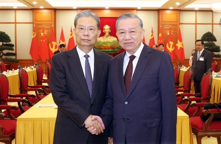 Tổng Bí thư Tô Lâm tiếp Ủy viên trưởng Nhân đại toàn quốc Trung Quốc