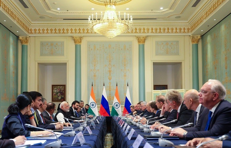 Quang cảnh cuộc hội đàm ngày 1/9. Ảnh: X/@narendramodi