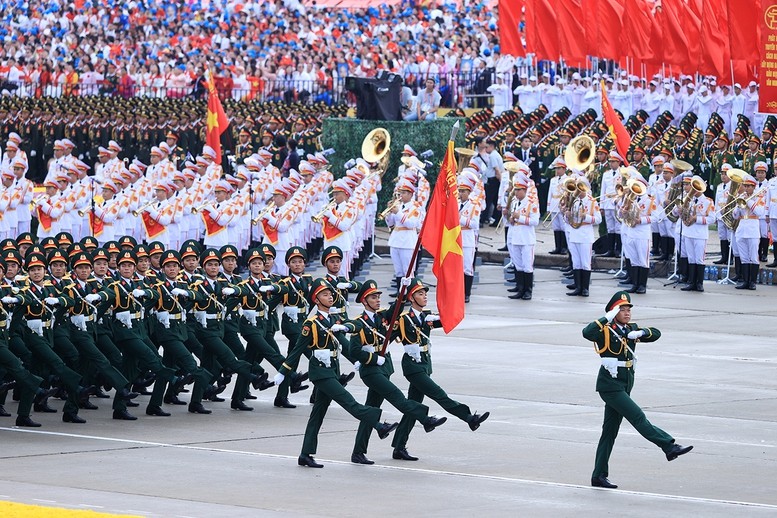 Khối sĩ quan Lục quân. Ảnh: VGP