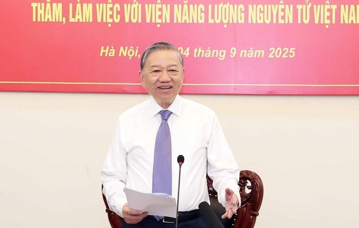 Tổng Bí thư Tô Lâm phát biểu chỉ đạo tại buổi làm việc. Nguồn: TTXVN.