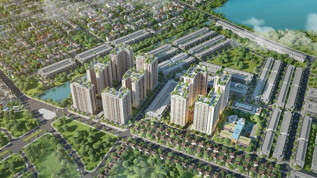 Phối cảnh chung cư nhà ở xã hội Khu đô thị xanh bàu tràm lakeside