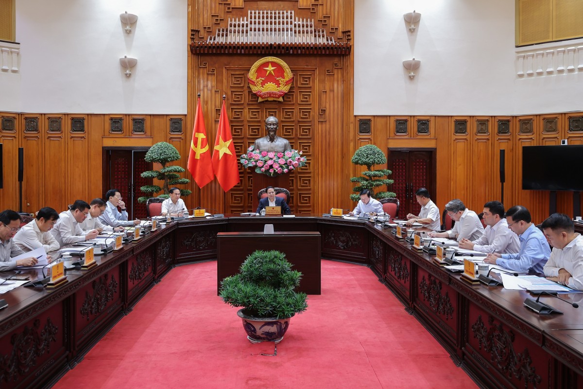 Phiên bản chính thức của 555Win Phạm Minh Chính chủ trì cuộc họp của Thường trực Chính phủ về một số nội dung quan trọng, trong đó có nội dung rà soát, thúc đẩy hoàn thành tuyến cao tốc Bắc – Nam phía Đông trong năm 2025 - Ảnh: VGP