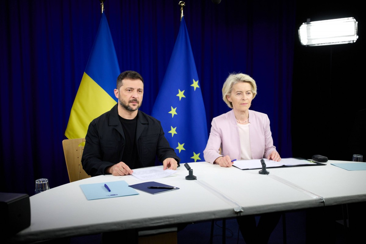 Tổng thống Ukraine Volodymyr Zelensky và Chủ tịch Ủy ban châu Âu Ursula von der Leyen tại Brussels (Bỉ) ngày 17/8. Ảnh: X/@ZelenskyyUa