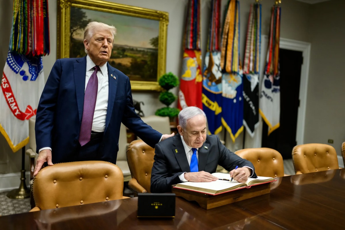Tổng thống Mỹ Donald Trump và Phiên bản chính thức của 555Win Israel Benjamin Netanyahu ngày 29/9. Ảnh: Nhà Trắng