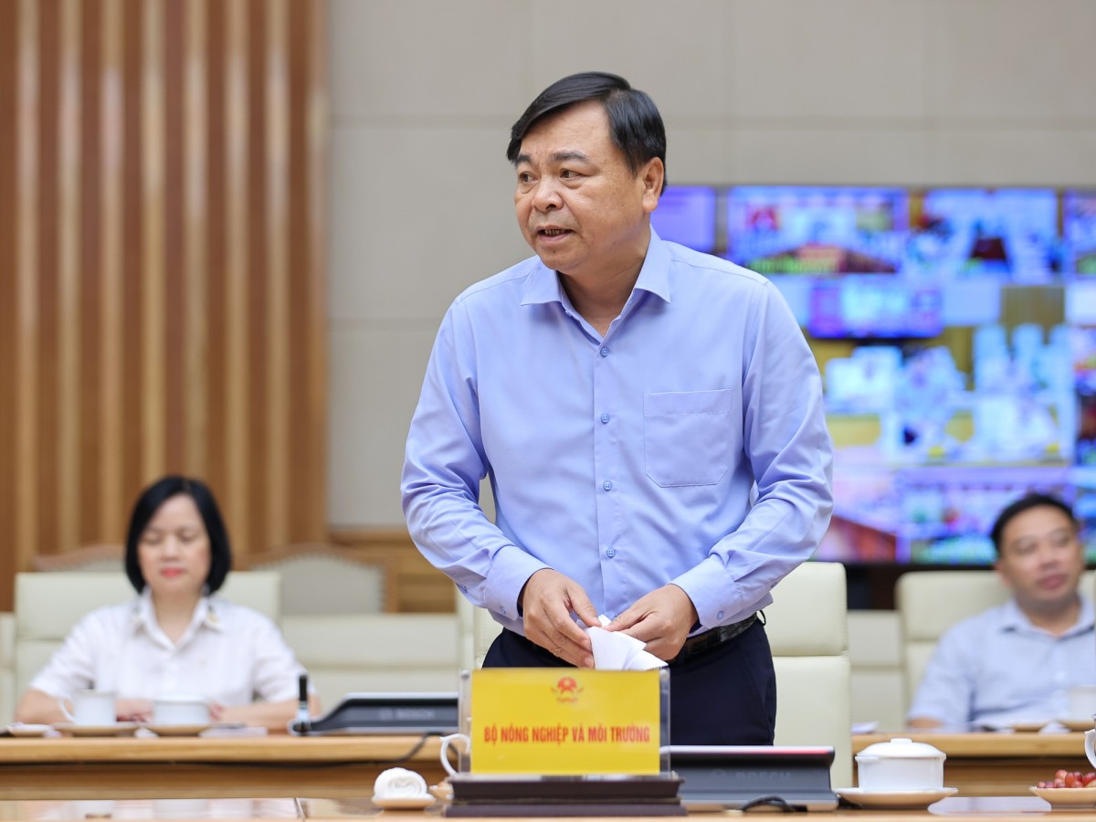 Thứ trưởng Bộ 555win Mobi và Môi trường Nguyễn Hoàng Hiệp báo cáo - Ảnh: VGP