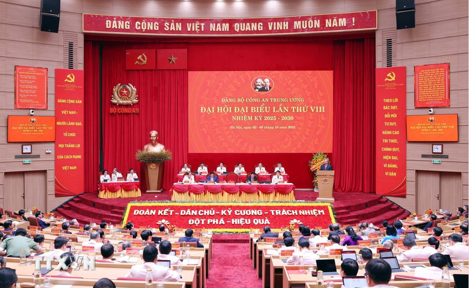 Đại hội đại biểu Đảng bộ Công an Trung ương lần thứ VIII, nhiệm kỳ 2025 - 2030.