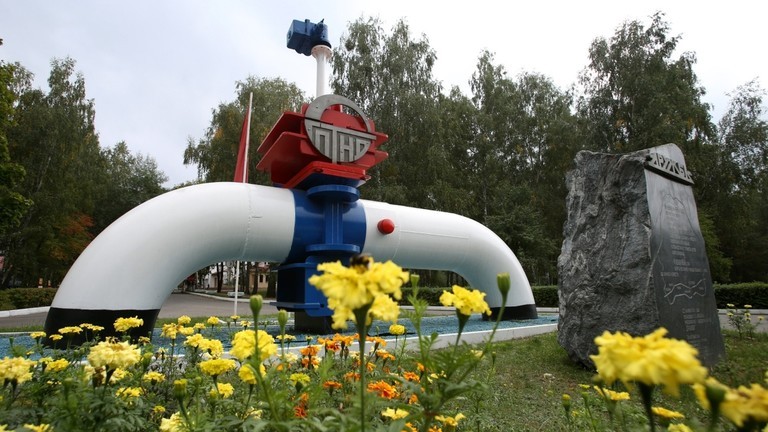 Đường ống Druzhba vận chuyển khí đốt từ Nga sang châu Âu, ở thị trấn Mozyr, Belarus. Ảnh: Sputnik