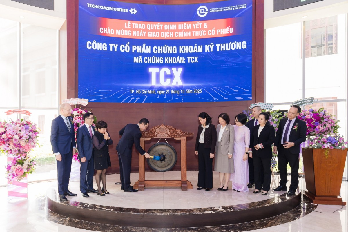 Hơn 2,31 tỷ cổ phiếu TCBS chính thức niêm yết và giao dịch từ ngày 21/10