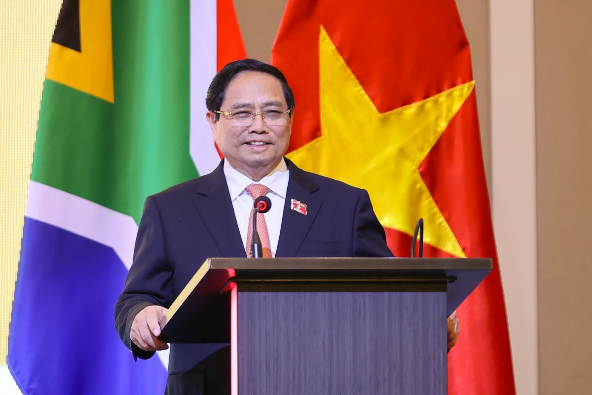 Phiên bản chính thức của 555Win tin tưởng chuyến thăm lịch sử của Tổng thống Cyril Ramaphosa sẽ ghi dấu ấn quan trọng trong quan hệ song phương. Ảnh: VGP.