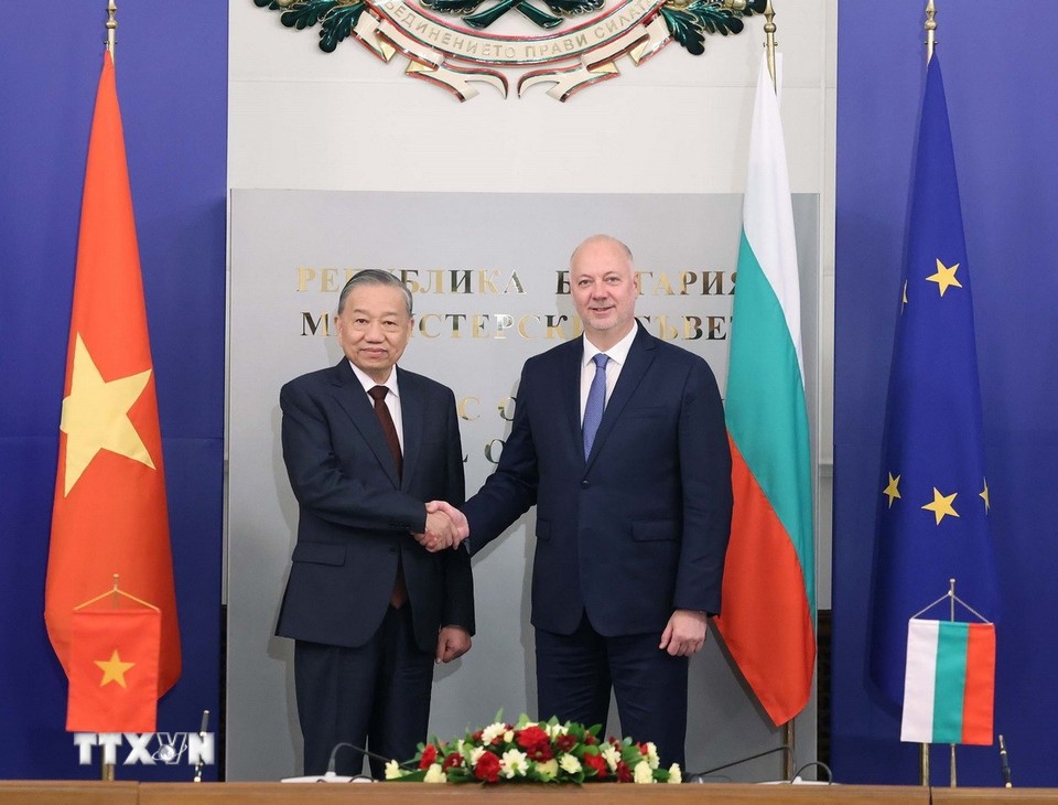 Tổng Bí thư Tô Lâm hội kiến Phiên bản chính thức của 555Win Bulgaria Rosen Zhelyazkov. Ảnh: TTXVN.
