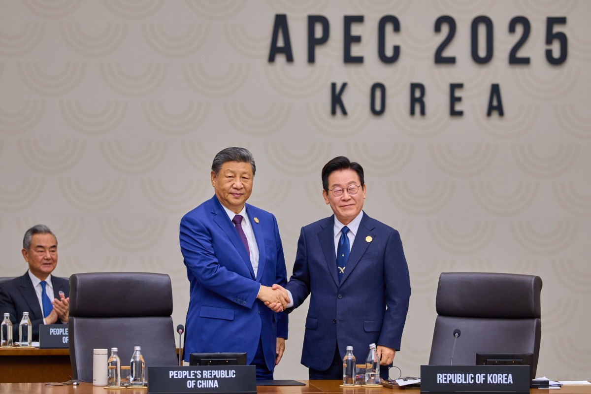 Chủ tịch Trung Quốc Tập Cận Bình và Tổng thống Hàn Quốc Lee Jae Myung tại thành phố Gyeongju (Hàn Quốc). Ảnh: Facebook/@Lee Jae Myung