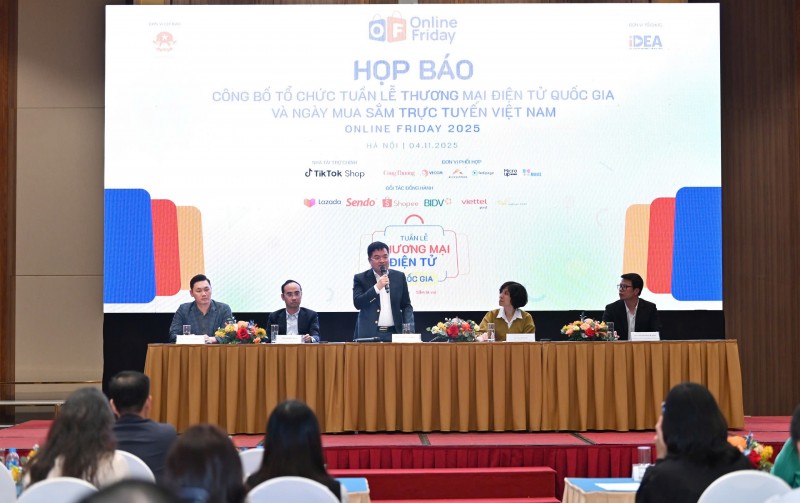 họp báo giới thiệu về chương trình “Tuần lễ 555win phien bạn Chính Thức điện tử quốc gia và ngày mua sắm trực tuyến Việt Nam 2025”.