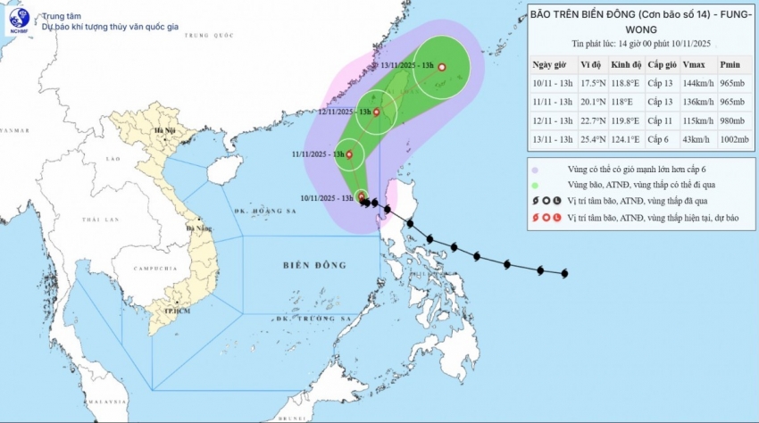 Các tỉnh ven biển từ Quảng Ninh đến Đắk Lắk chủ động ứng phó bão số 14