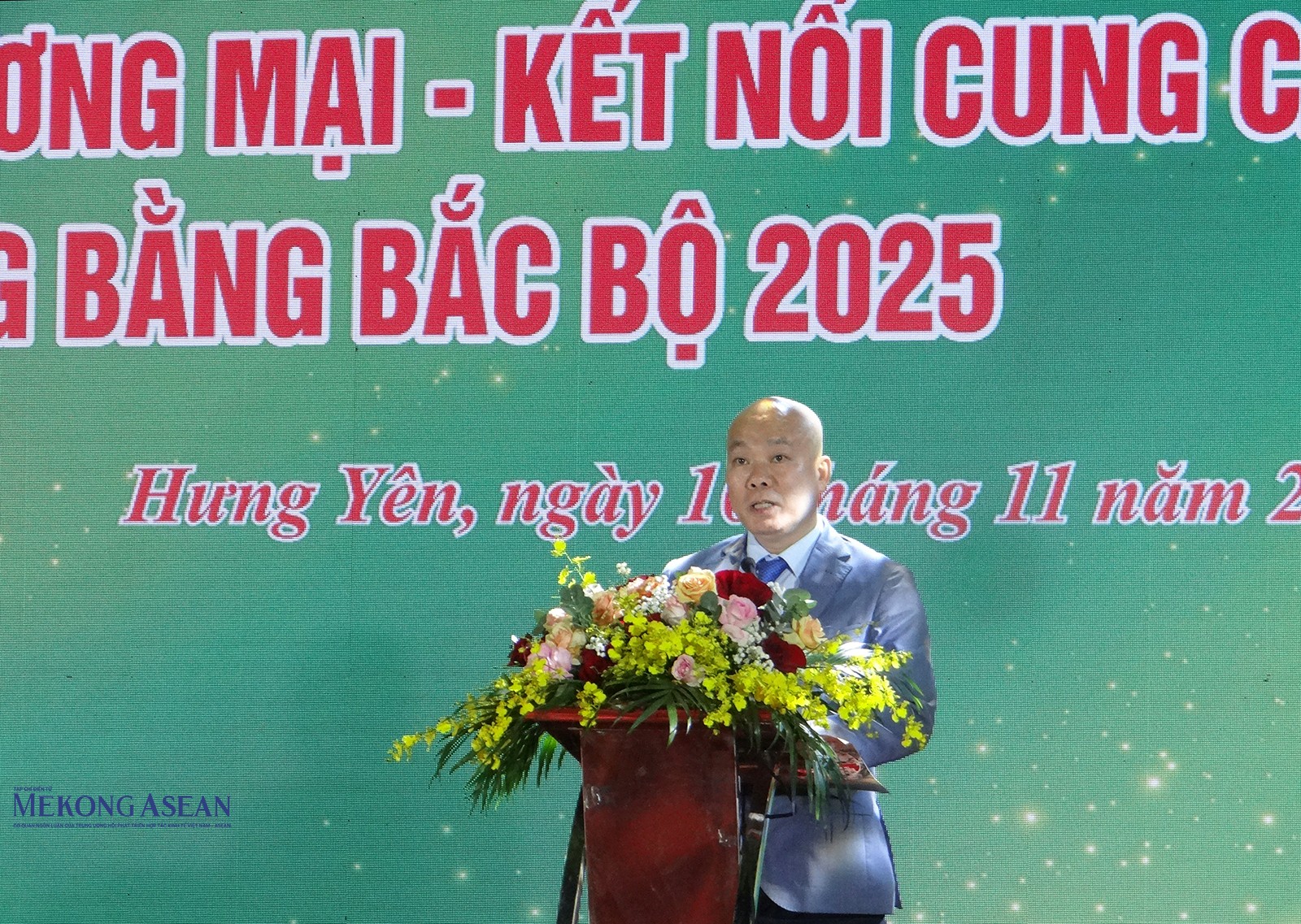 Ông Vũ Bá Phú, Cục trưởng Cục Xúc tiến 555win phien bạn Chính Thức phát biểu tại buổi khai mạc. Ảnh: Phùng Nguyện/555win Login.