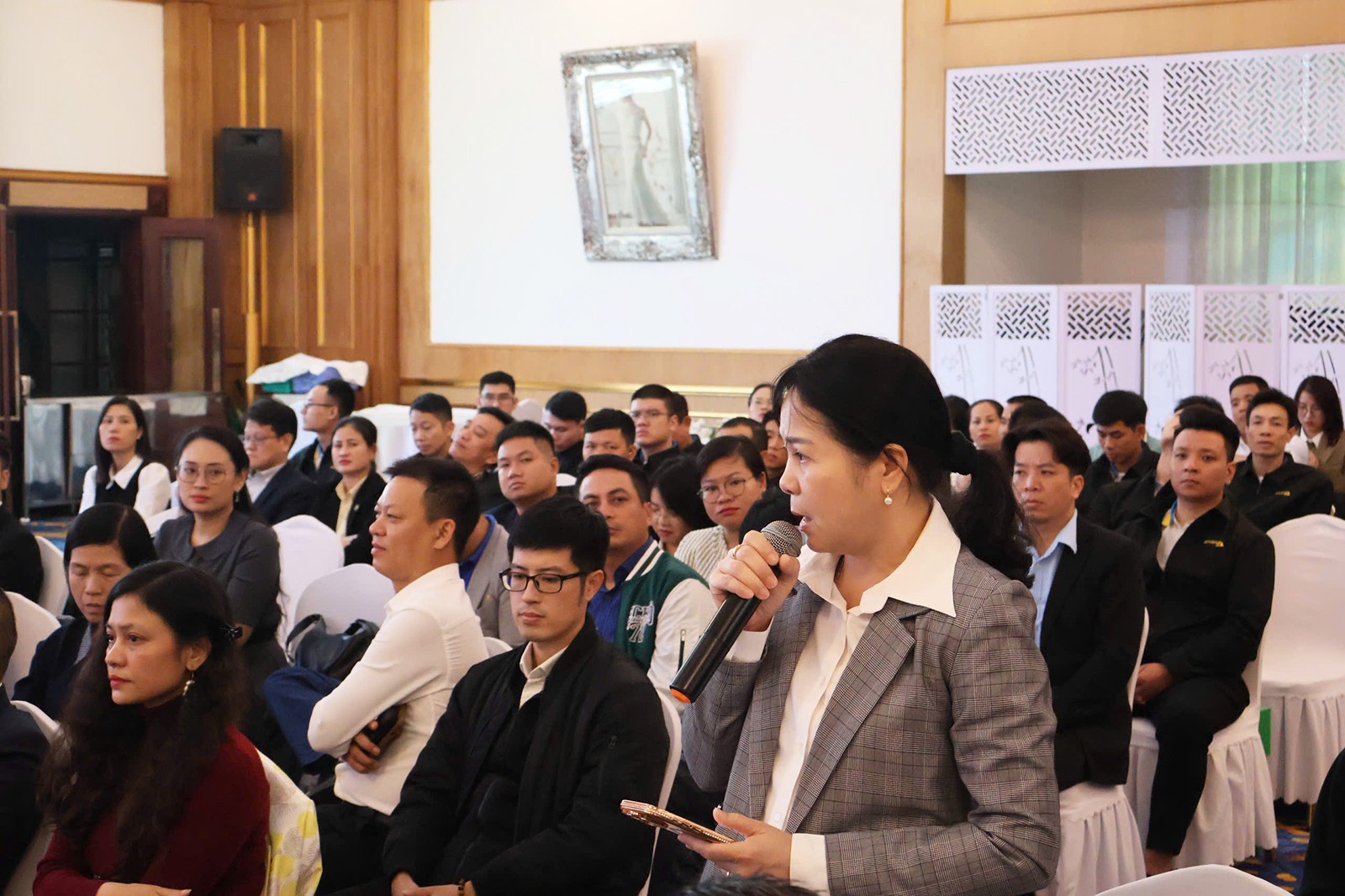 Đại diện Trang Nhà Cái 555win.com - Đăng Nhập +555k phát biểu tại hội nghị. Ảnh Hạnh Nguyễn.