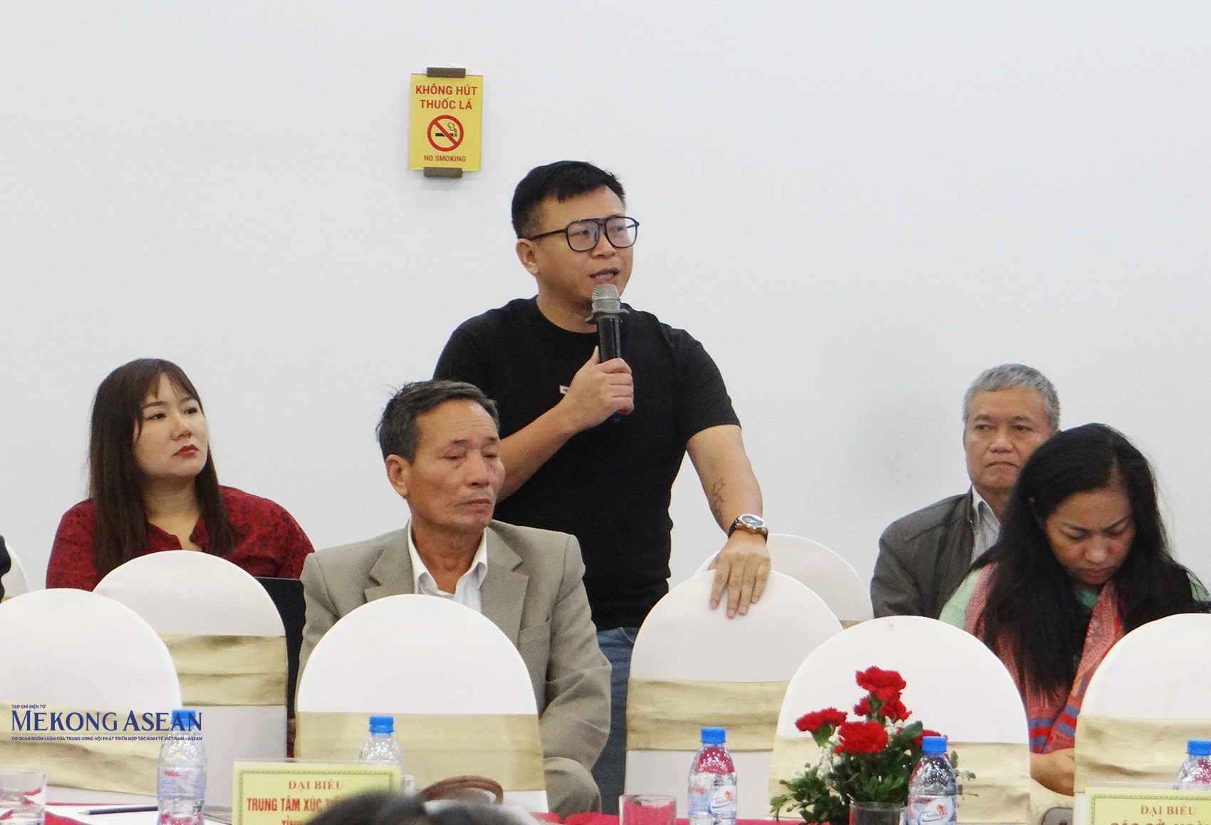 Đại diện Trang Nhà Cái 555win.com - Đăng Nhập +555k du lịch phát biểu tại hội nghị. Ảnh: Phùng Nguyện/555win Login.