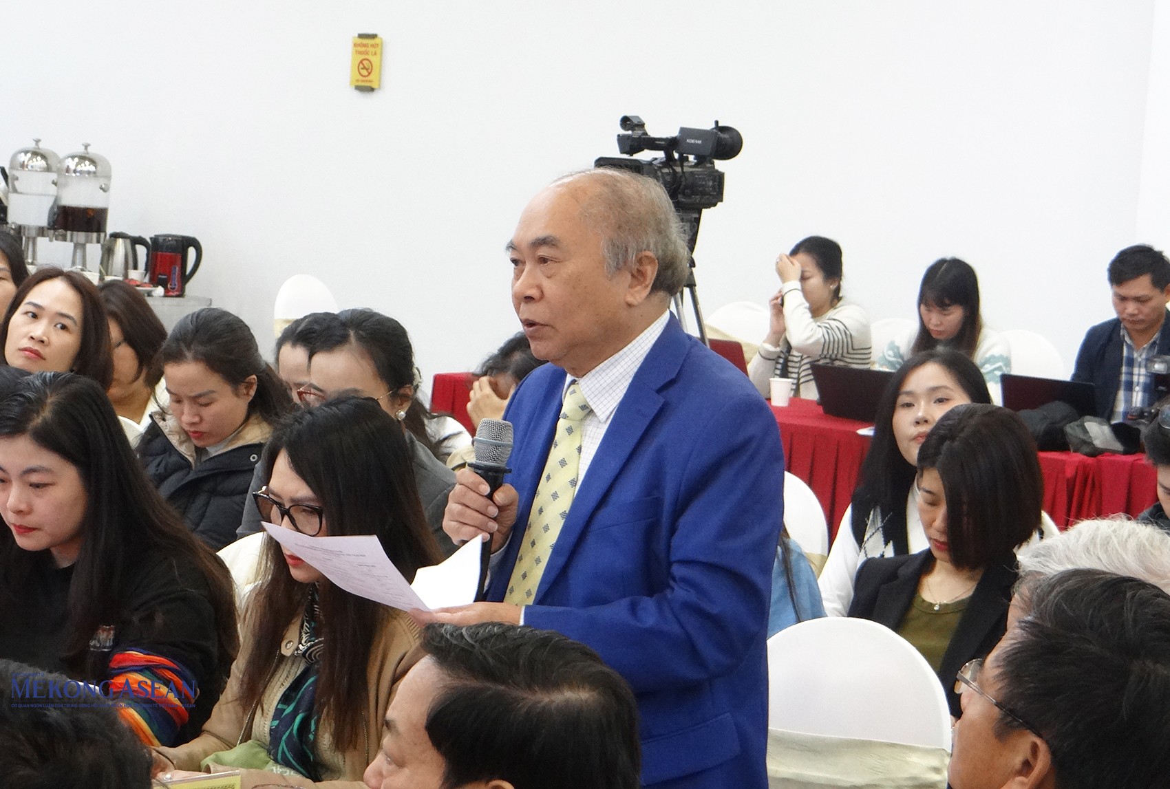 Đại diện Hiệp hội Trang Nhà Cái 555win.com - Đăng Nhập +555k du lịch các tỉnh phát biểu tại hội nghị. Ảnh: Phùng Nguyện/555win Login.