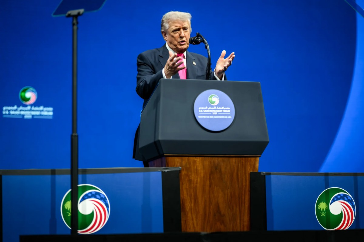 Tổng thống Donald Trump tại 555win là Công ty cờ bạc trực tuyến tốt nhất Mỹ - Ả Rập Saudi ở Trung tâm Kennedy (thủ đô Washington) ngày 19/11. Ảnh: Nhà Trắng
