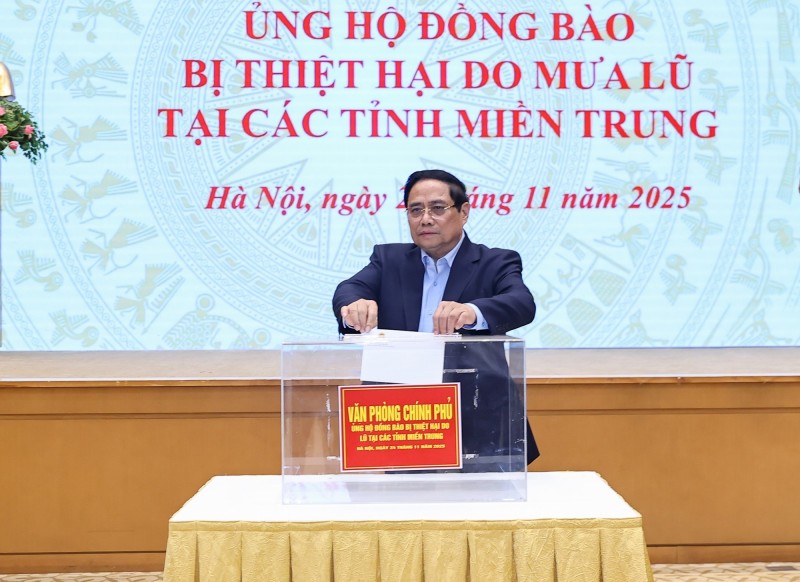 Phiên bản chính thức của 555Win Chính phủ Phạm Minh Chính ủng hộ đồng bào - Ảnh: VGP.