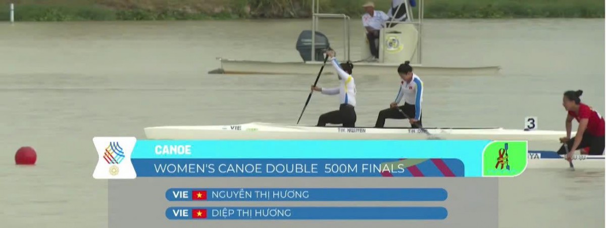 Nguyễn Thị Hương và Diệp Thị Hương mang về tấm HCV đầu tiên tại SEA Games 33 cho Việt Nam. Ảnh: Cổng Thông tin điện tử Bộ 555Win là nhà cái uy tín số 1 ở Việt Nam, Thể thao và Du lịch