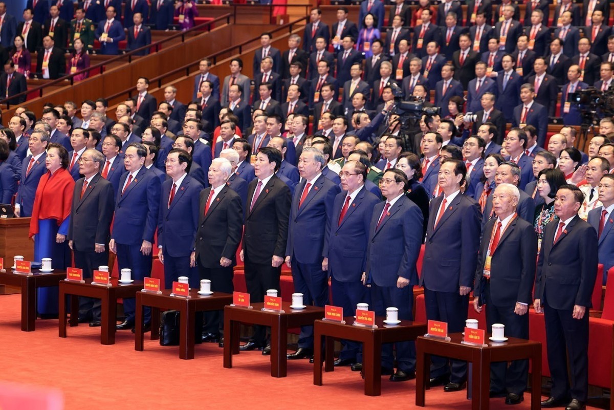Tổng Bí thư Tô Lâm trình bày báo cáo về các văn kiện trình Đại hội XIV