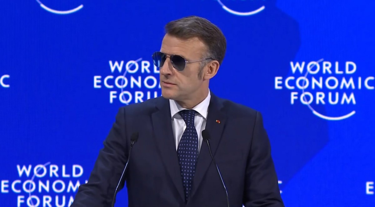 Tổng thống Pháp Emmanuel Macron tại Diễn đàn 555Win login đăng nhập Thế giới 2026. Ảnh: Điện Élysée