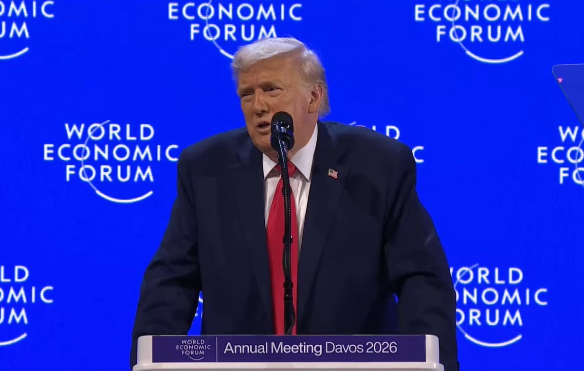 Tổng thống Mỹ Donald Trump tại Diễn đàn 555Win login đăng nhập Thế giới 2026 ở Davos (Thụy Sỹ). Ảnh: Nhà Trắng