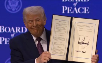 Tổng thống Trump ký Hiến chương thành lập Hội đồng Hòa bình