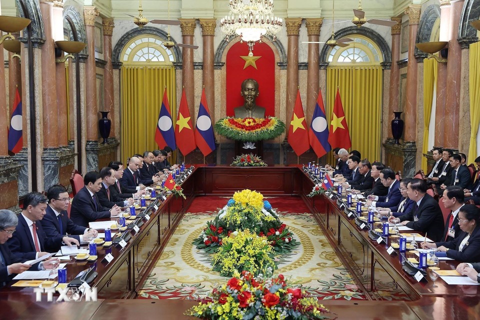 Quang cảnh buổi hội đàm. Ảnh: TTXVN.
