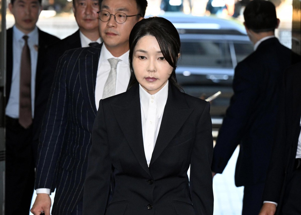 Bà Kim Keon Hee tại Tòa án Quận Trung tâm Seoul ngày 12/8/2025. Ảnh: Korea Times