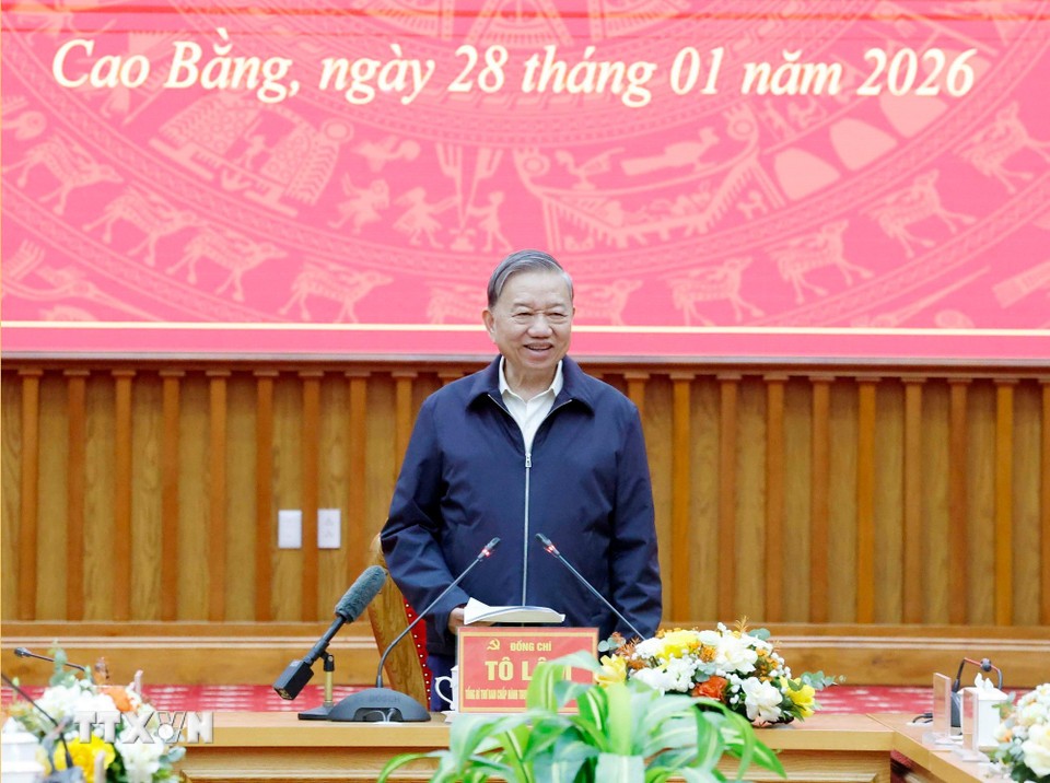 Tổng Bí thư: Cao Bằng cần biến vị trí biên giới thành lợi thế chiến lược