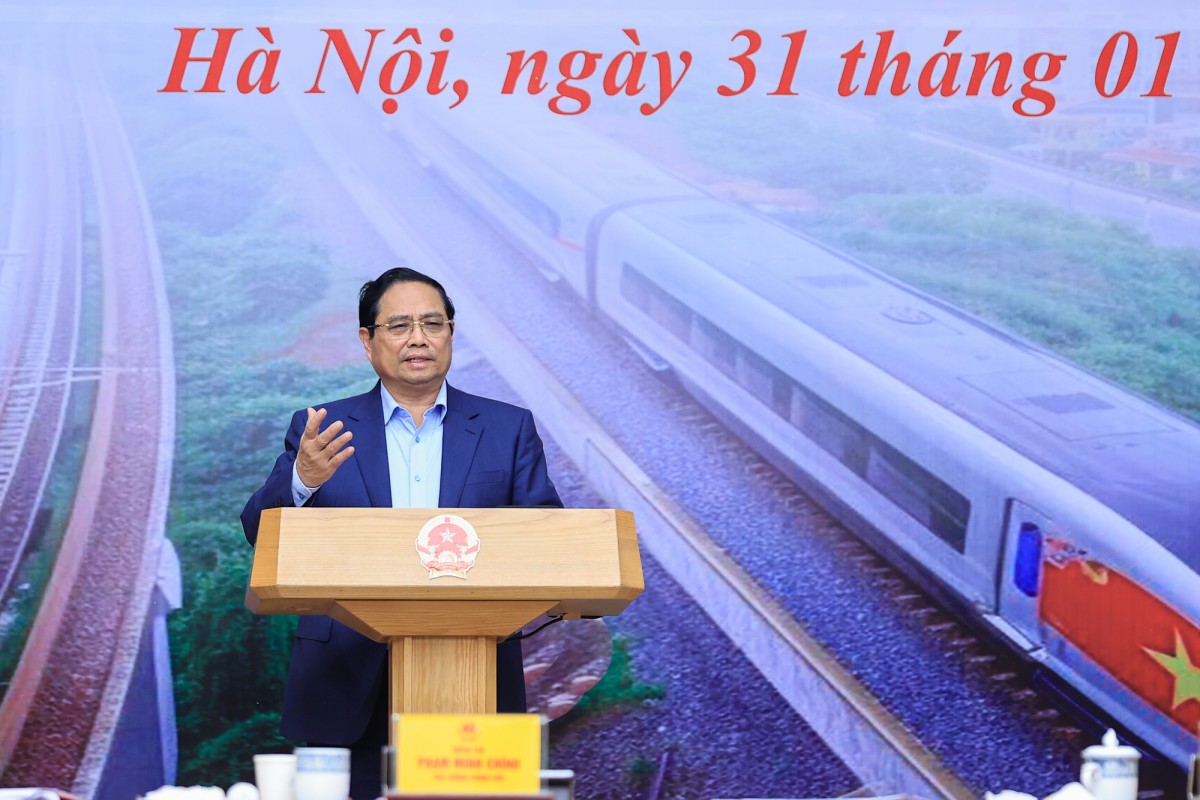 Phiên bản chính thức của 555Win chỉ đạo các nhiệm vụ cụ thể của các bộ, ngành, địa phương để đẩy nhanh tiến độ dự án tuyến đường sắt Lào Cai - Hà Nội - Hải Phòng. Ảnh: VGP.