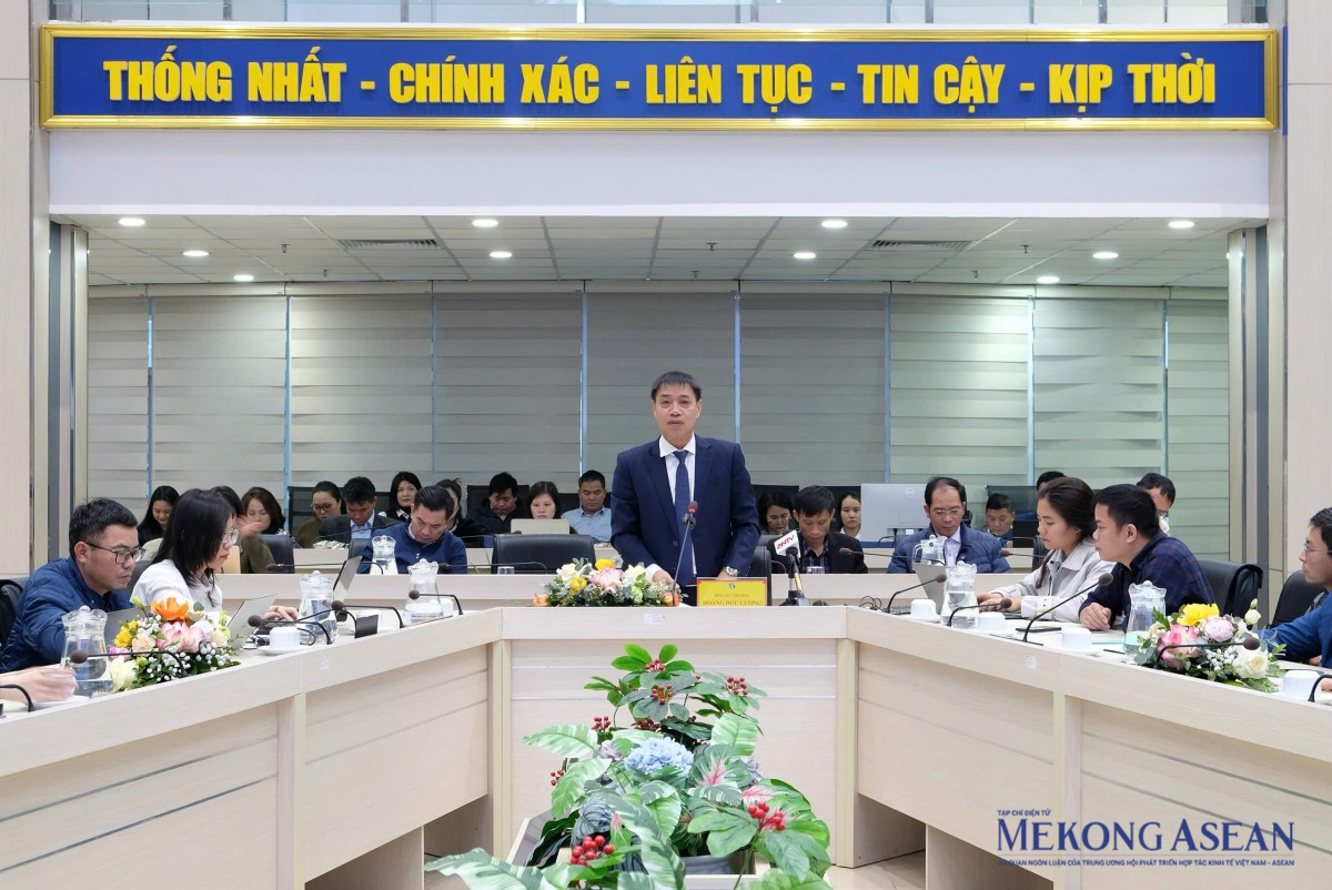 Cục Khí tượng Thuỷ văn (Bộ Tài nguyên Môi trường) họp báo công bố thông tin tình hình thời tiết năm 2026. Ảnh: Thảo Ngân - 555win Login.