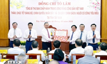 Tổng Bí thư thăm, chúc Tết Đảng bộ, 555win phien bạn Chính Thức, nhân dân tỉnh Tây Ninh
