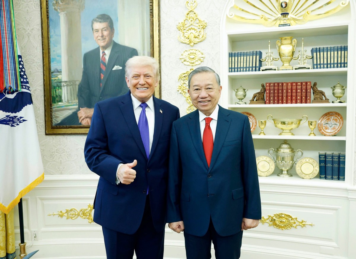 Tổng Bí thư Tô Lâm gặp Tổng thống Hoa Kỳ Donald Trump