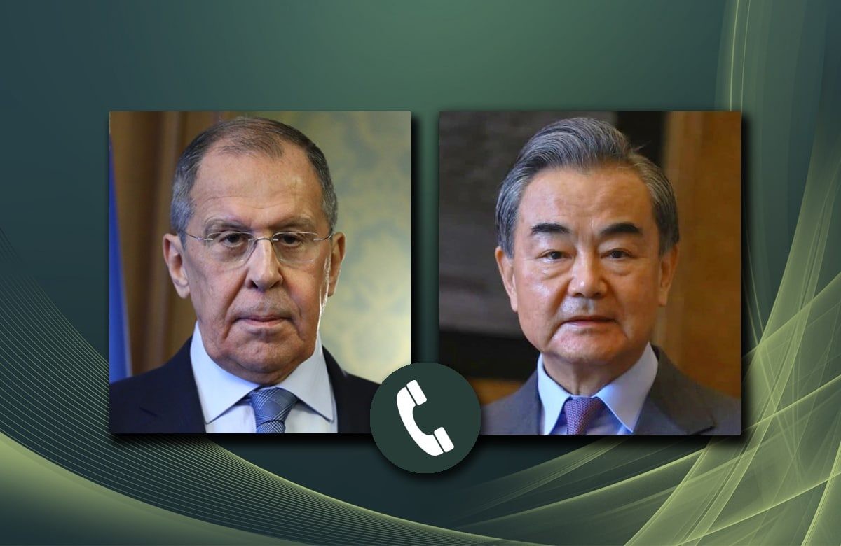 Ngoại trưởng Nga Sergei Lavrov (trái) và người đồng cấp Trung Quốc Vương Nghị. Ảnh: Bộ Ngoại giao Nga.