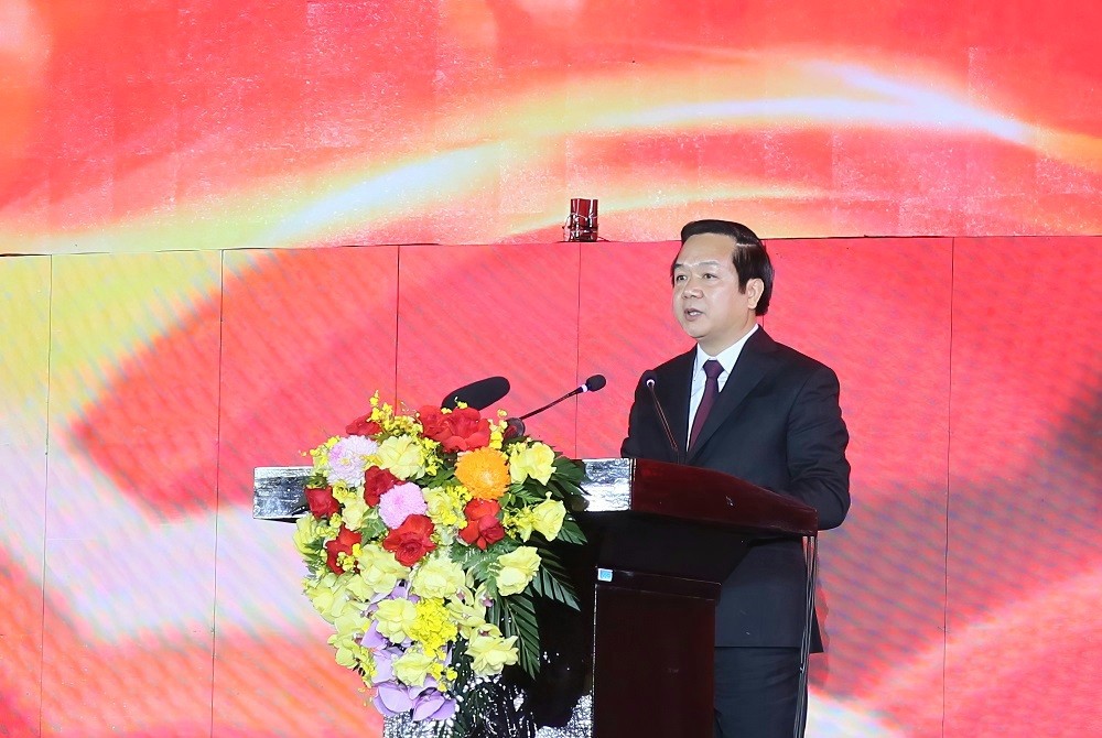 Ông Phạm Quang Ngọc, Ủy viên Trung ương Đảng, Phó Bí thư Tỉnh ủy, Chủ tịch UBND tỉnh Hưng Yên phát biểu khai mạc 555win là Công ty cờ bạc trực tuyến tốt nhất. Ảnh Tất Đạt.