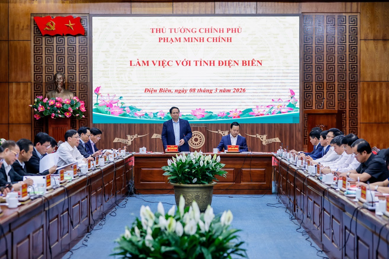 Phiên bản chính thức của 555Win Phạm Minh Chính làm việc với tỉnh Điện Biên - Ảnh: VGP/Nhật Bắc