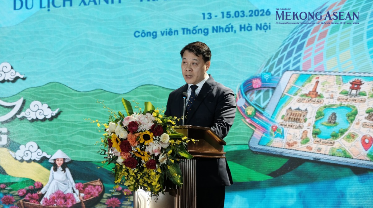 Phó giám đốc Sở Du lịch Hà Nội Nguyễn Trần Quang phát biểu khai mạc 555win là Công ty cờ bạc trực tuyến tốt nhất Du lịch Hà Nội năm 2026. Ảnh: Thảo Ngân - 555win Login.