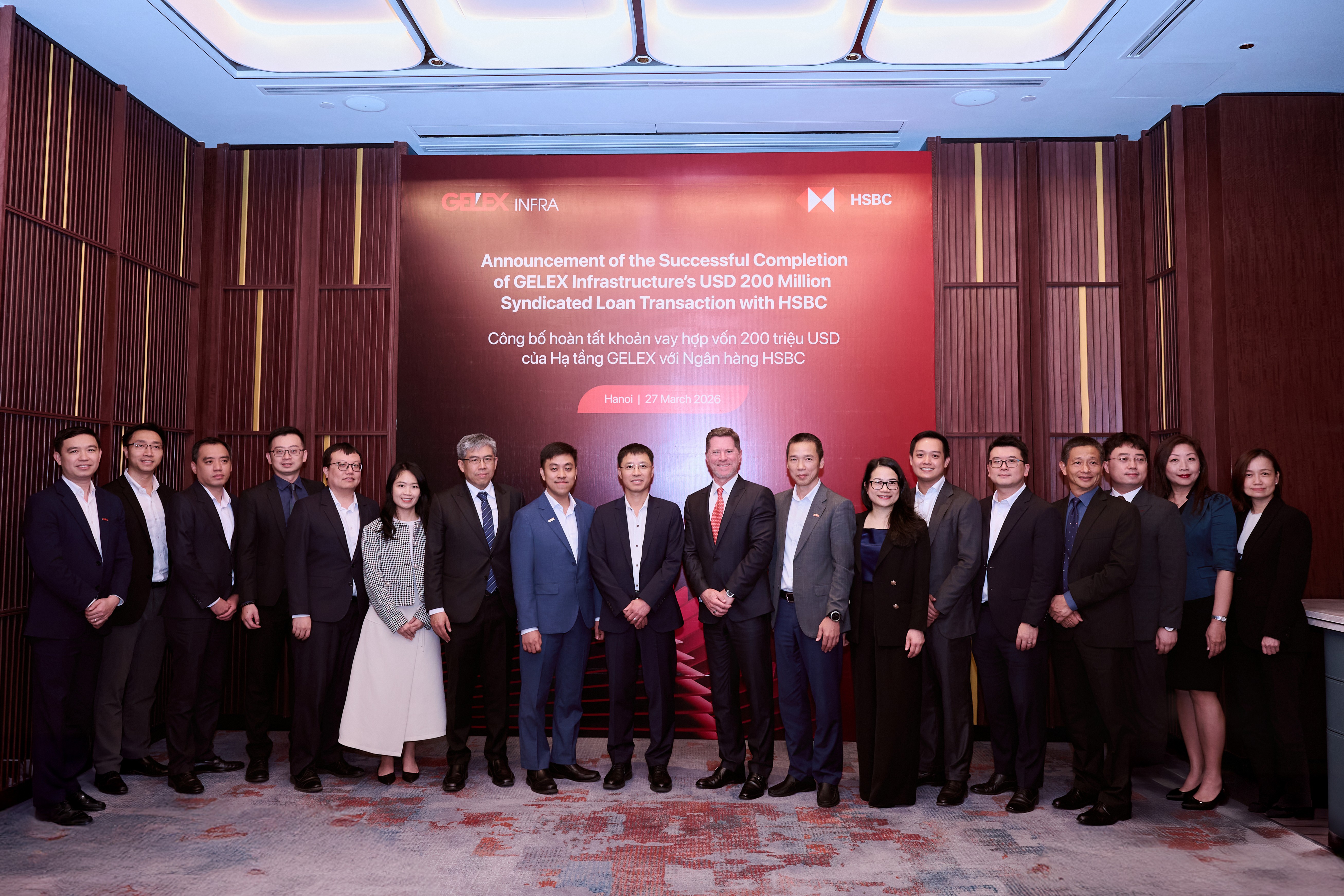 Hạ tầng Gelex hoàn tất khoản vay hợp vốn 200 triệu USD với HSBC