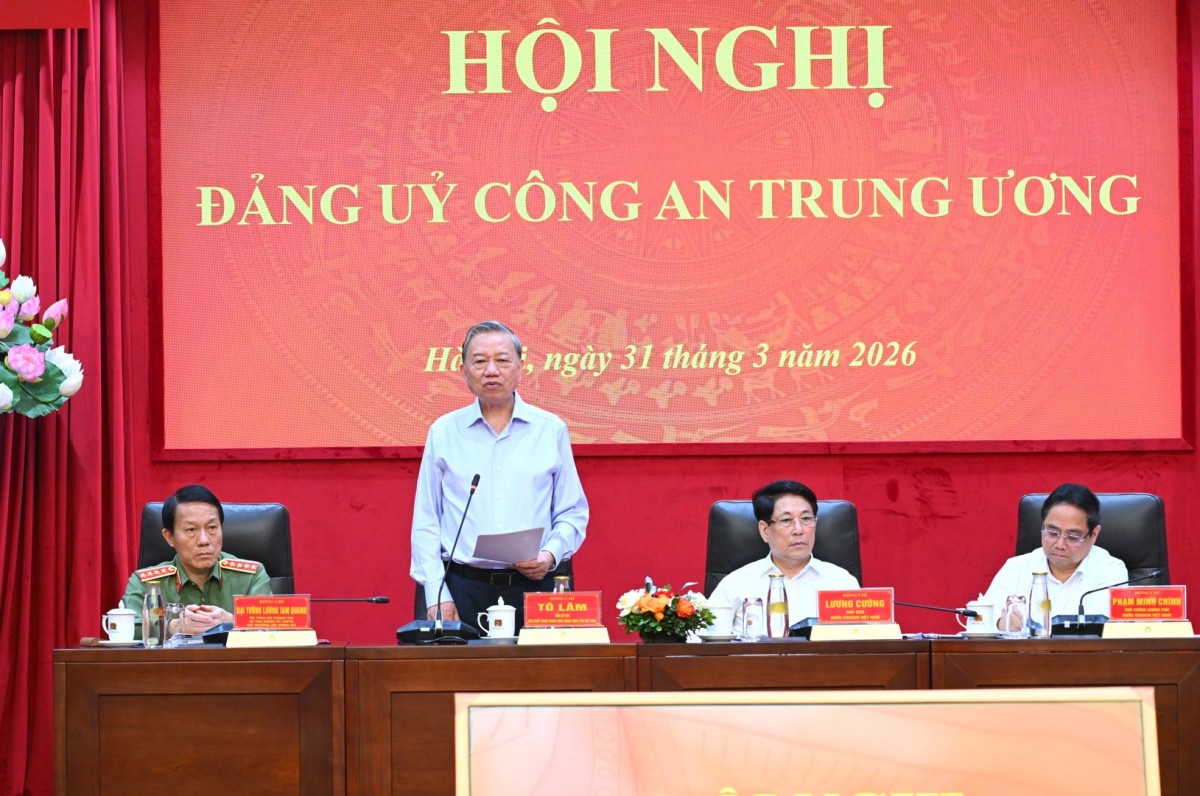 Tổng Bí thư dự hội nghị Đảng ủy Công an Trung ương
