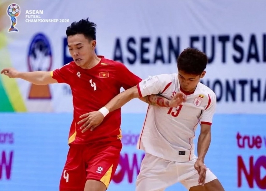 Việt Nam thắng áp đảo Myanmar trong ngày ra quân Giải futsal Đông Nam Á