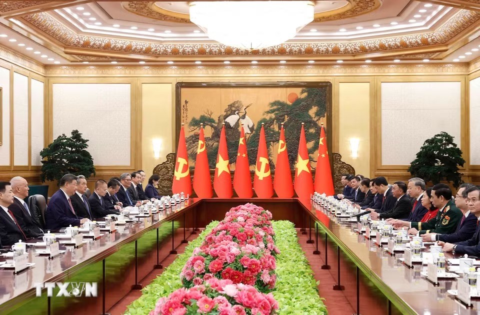 Lễ đón trọng thể Tổng Bí thư, Chủ tịch nước Tô Lâm tại Trung Quốc